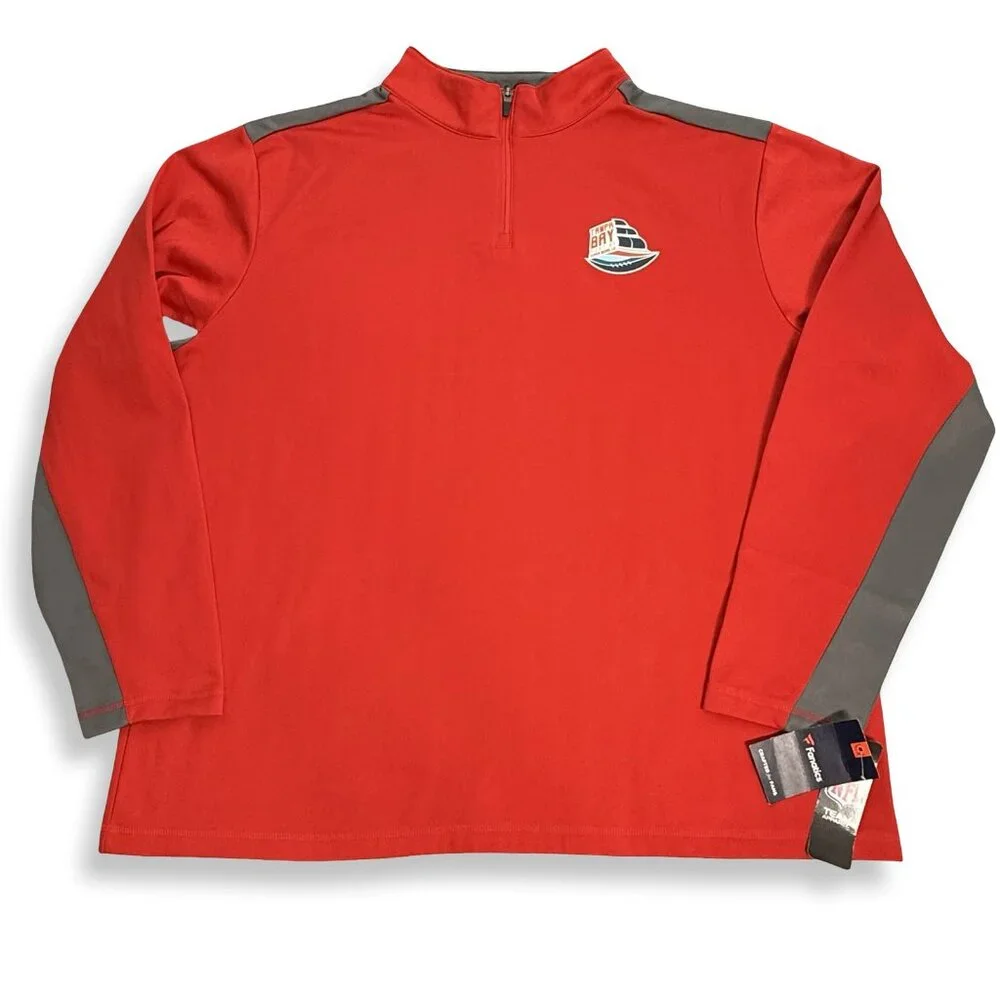 Tampa Bay Super Bowl LV Host Jacket Mens 3XL Red Gray NFL Ambassador Quarter Zip